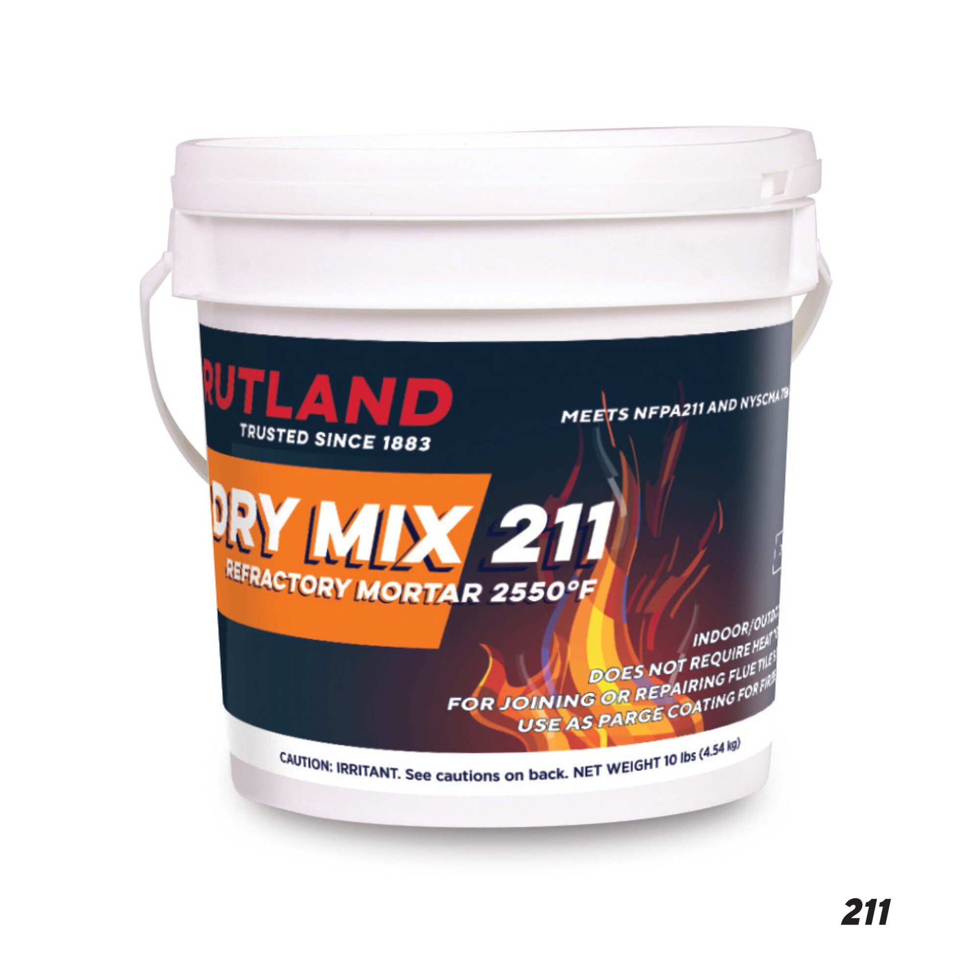 Rutland, Dry Mix 211 10 lb. Pail, Model# 211